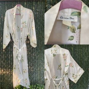 Christian Dior Silk Floral Robe